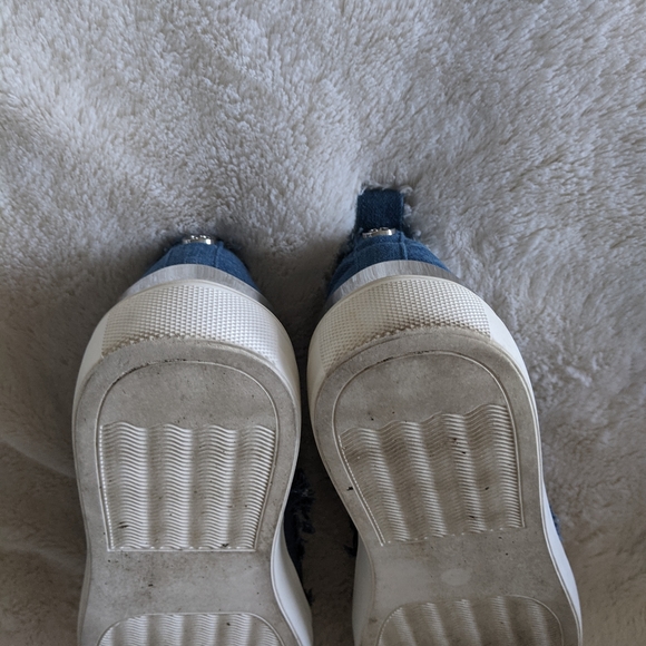 Raw Trim Denim Slip on Sneakers - Picture 7 of 10